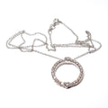 White Gold Diamond Circle Pendant on Chain