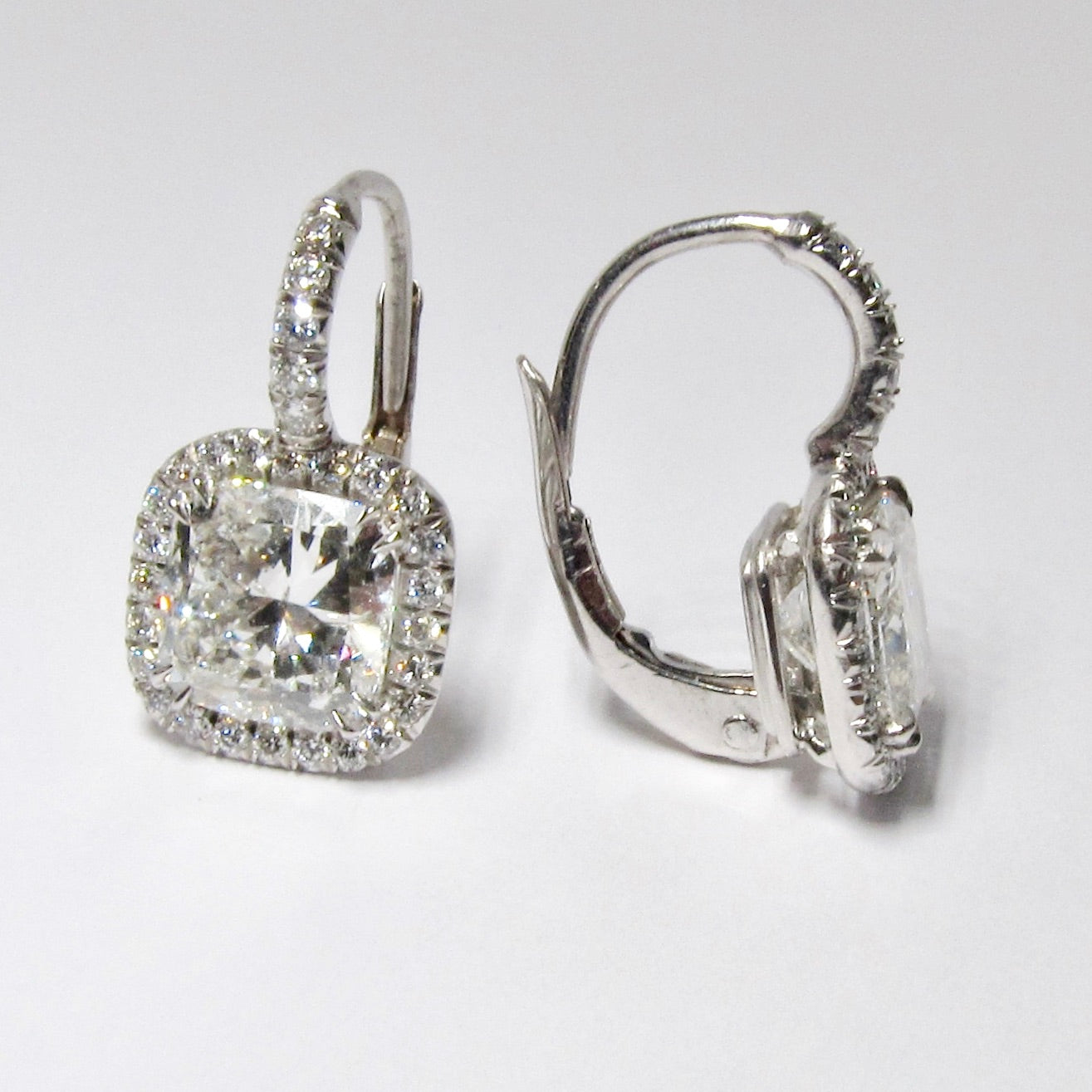 Cushion Cut Diamond Earrings