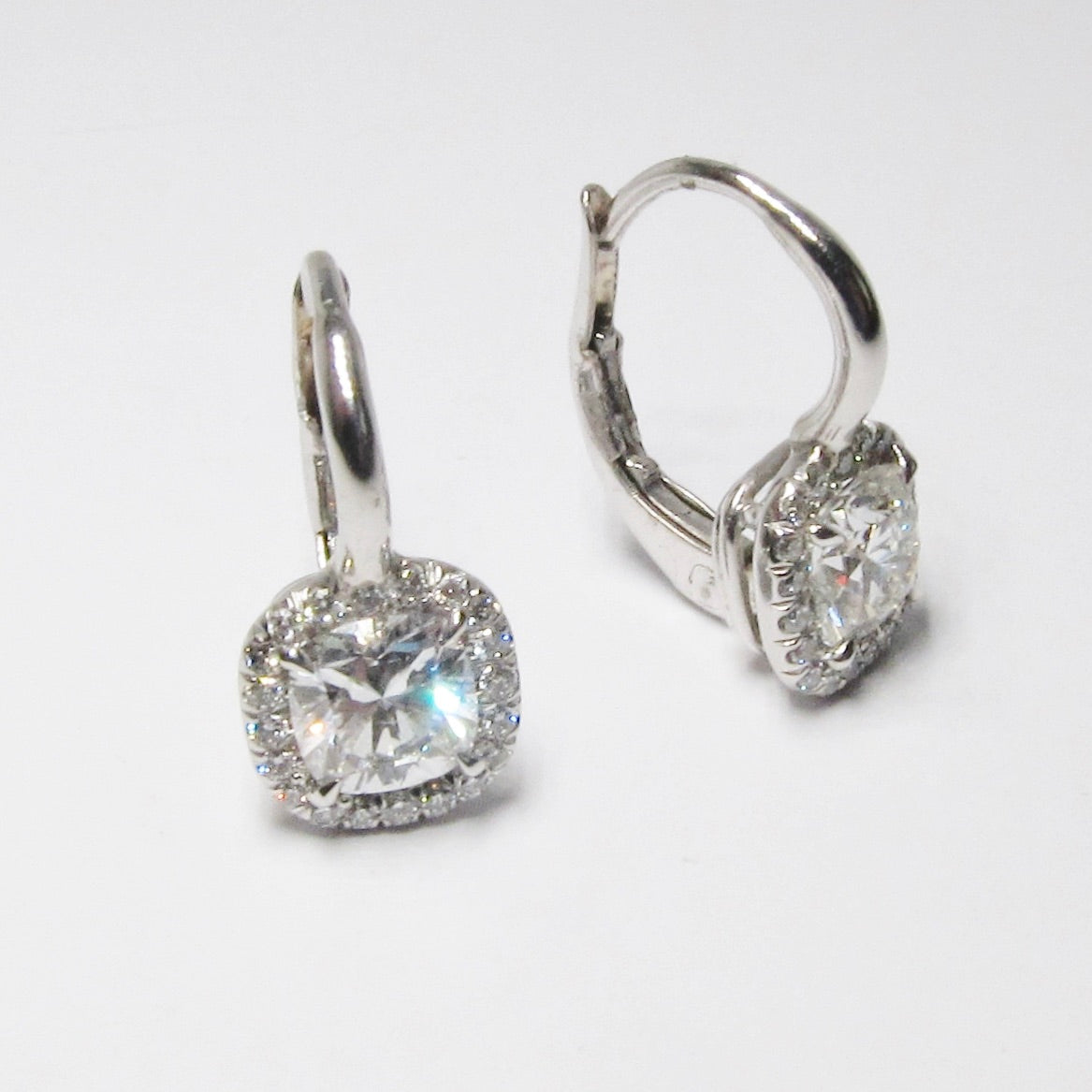 Cushion Cut Diamond Earrings