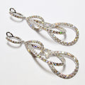 18k White Gold Diamond Dangle Earrings