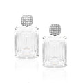 Rock Crystal Cushion Earrings