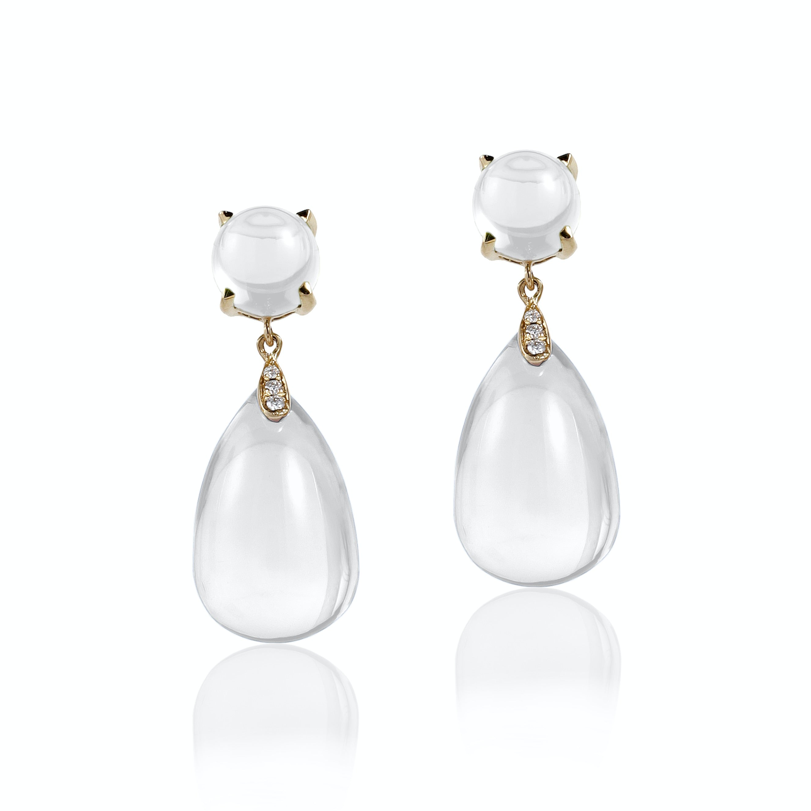 Moon Quartz Drop Earrings
