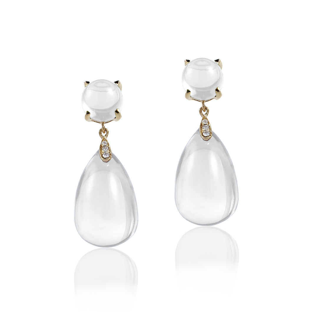 Moon Quartz Drop Earrings