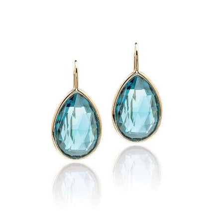 Blue Topaz Pear Shaped Brio Earrings