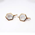 Moon Quartz Hex Cut Earrings