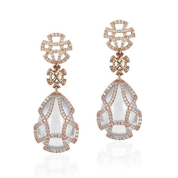 Moon Quartz Teardrop Earrings