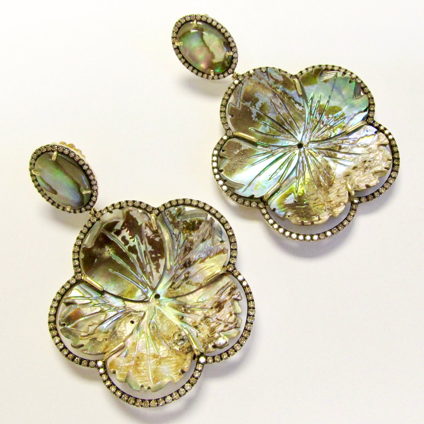 'MOP' Mother of Pearls Abalone Earrings