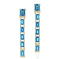 EC Cut Blue Topaz Earrings