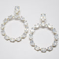 Moon Quartz Faceted Oval 10x7 Earrings