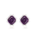 Amethyst Asscher Cut Studs