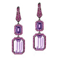 Amethyst, Lavender and Pink Sapphire Earrings