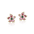 Flower Torm Earrings With Diamonds