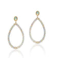 Opal Beads Long Earring w/ Diamond Rondels