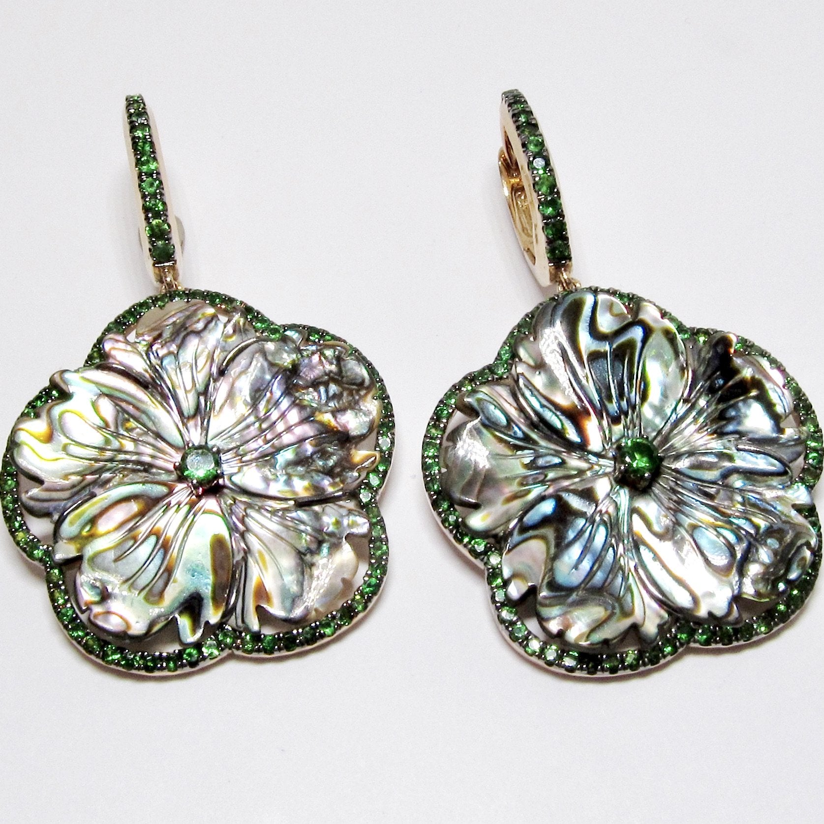 Mother of Pearl Flower Earrings