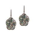 Mother Of Pearl Dangler With Brown Diamonds