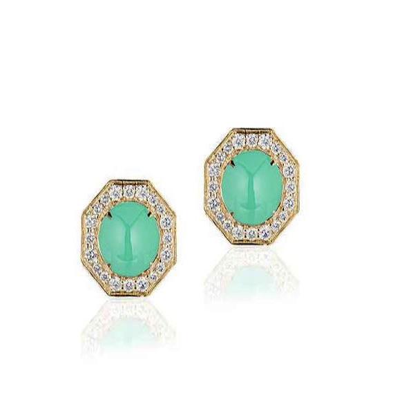 Chrysoprase Stud Earrings