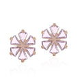 Lavender Amethyst Fancy Trillion Flower Earrings