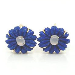 Lapis Flower Earrings