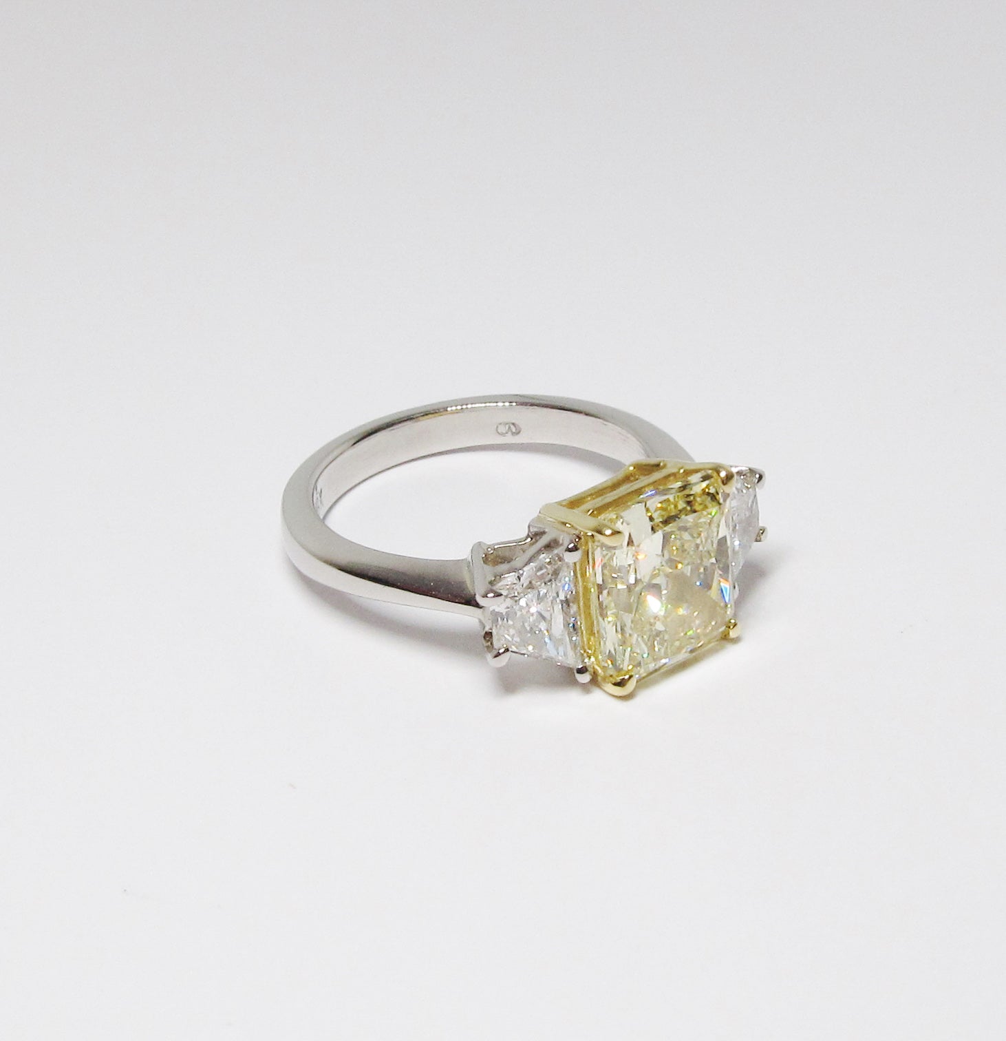 Radiant Cut Yellow Diamond Ring
