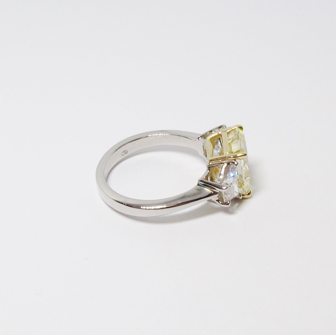 Radiant Cut Yellow Diamond Ring
