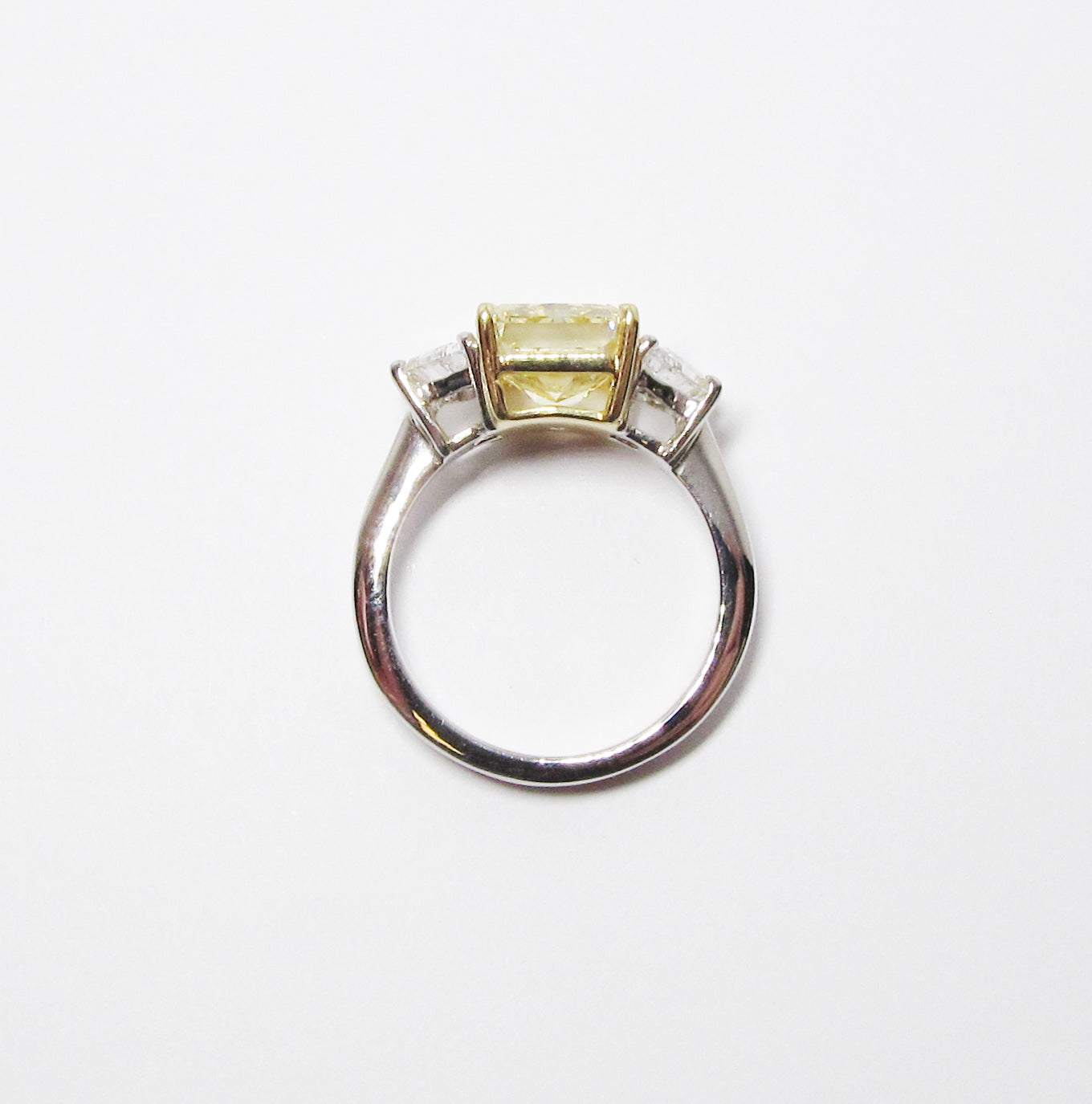 Radiant Cut Yellow Diamond Ring