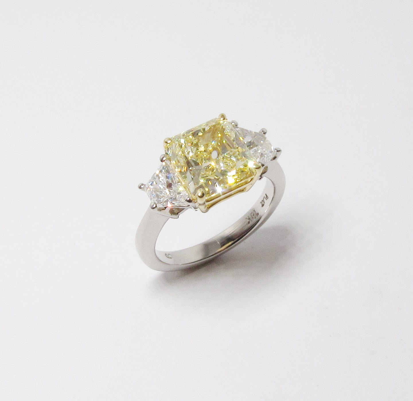 Radiant Cut Yellow Diamond Ring
