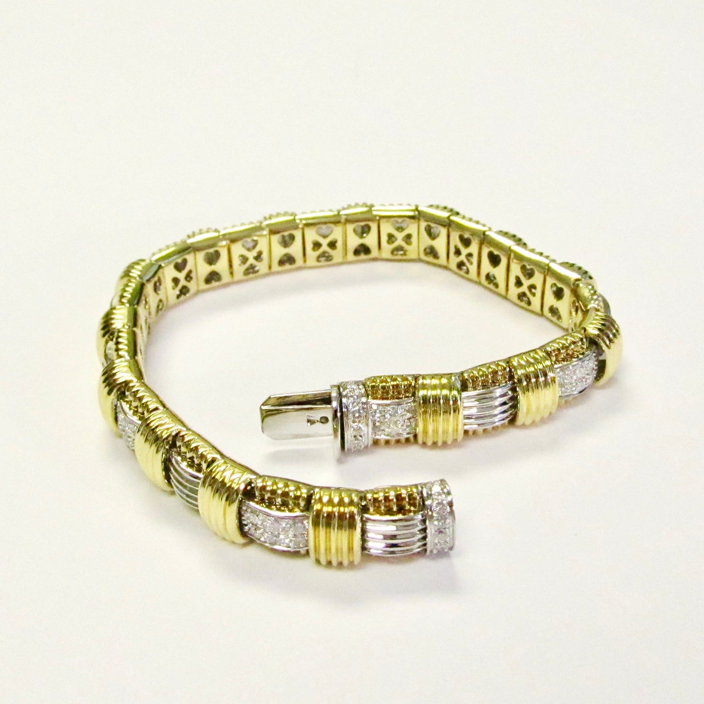 18k Yellow & White Gold Diamond Bracelet