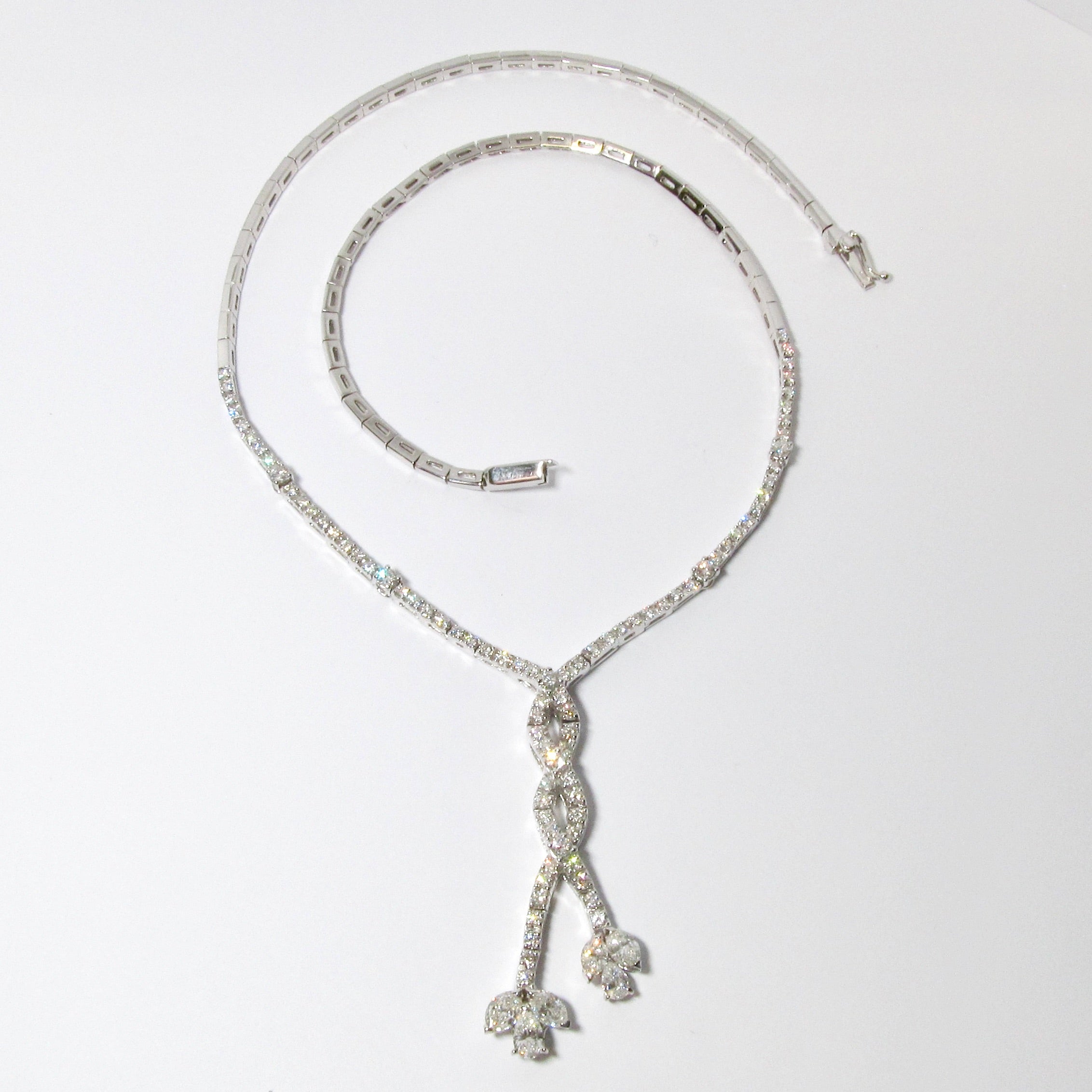 Diamond Drop Necklace, 87 Diamonds