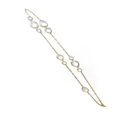 Moon Quartz Pear Shape Brio Necklace