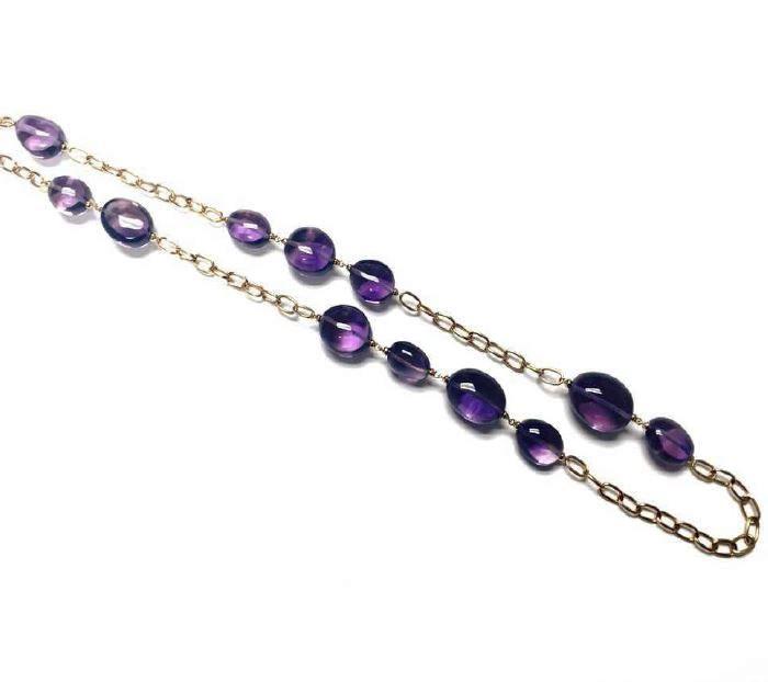 Amethyst Tumble Chain Necklace