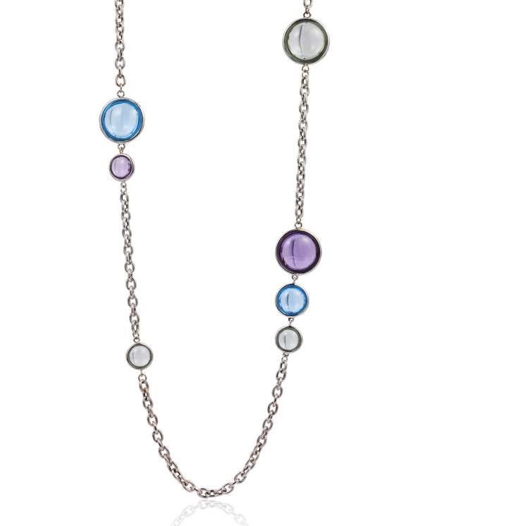 Prasiolite and Amethyst Necklace