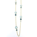Blue Topaz Disc Necklace