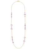 Amethyst Rose Cut Chain Necklace