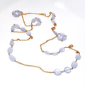 Blue Chalcedony Station Necklace