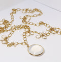 Moon Quartz Disc Necklace