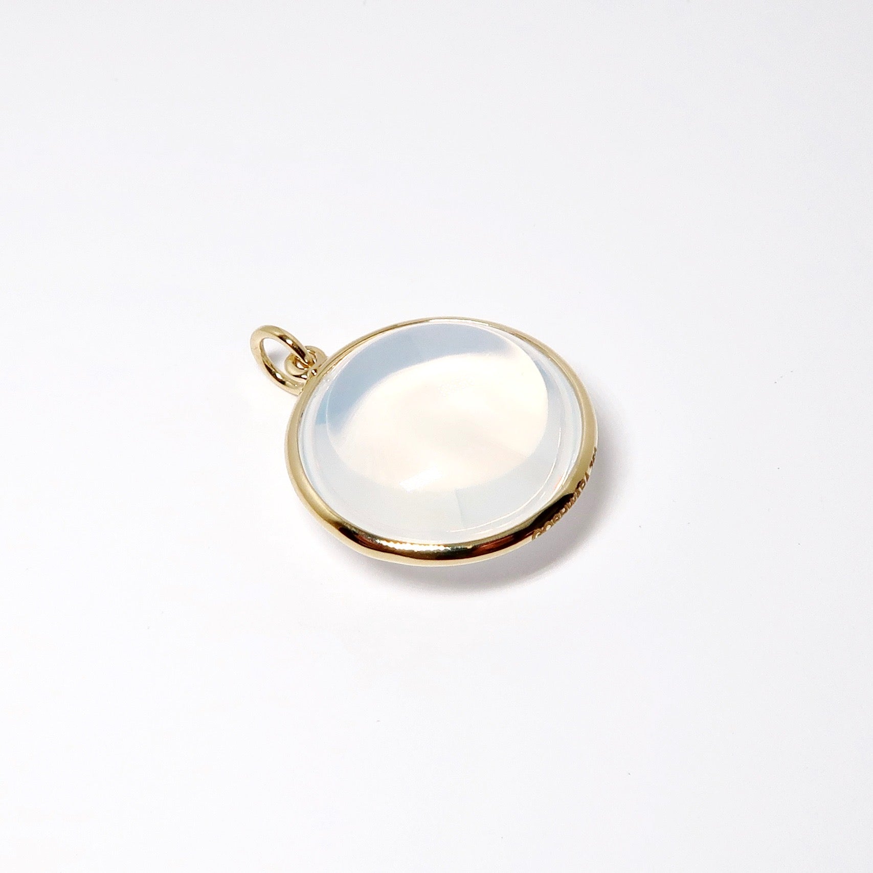 Moon Quartz Disc Charm (Available in 2 sizes)