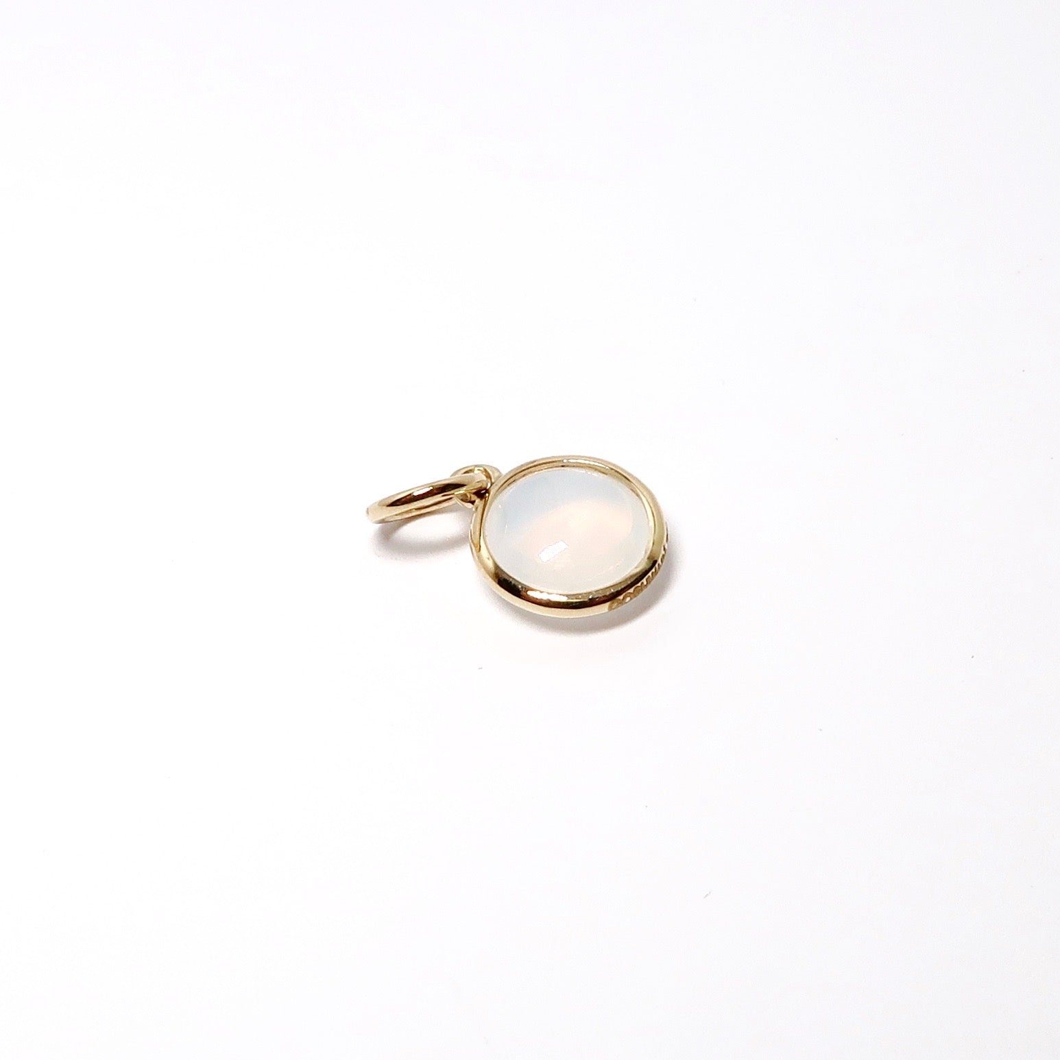 Moon Quartz Disc Charm (Available in 2 sizes)