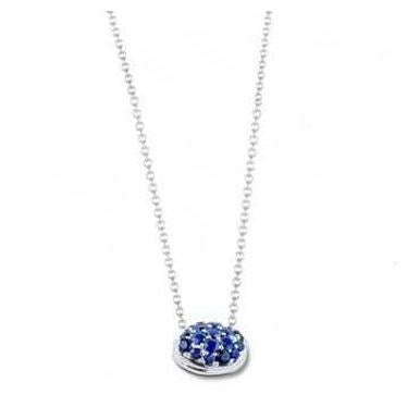 Oval Sapphire Pendant Necklace