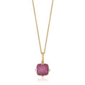 Ruby & Diamond Pendant Necklace