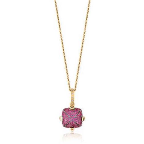 Ruby & Diamond Pendant Necklace