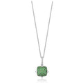 Tsavorite & Diamond Pendant Necklace