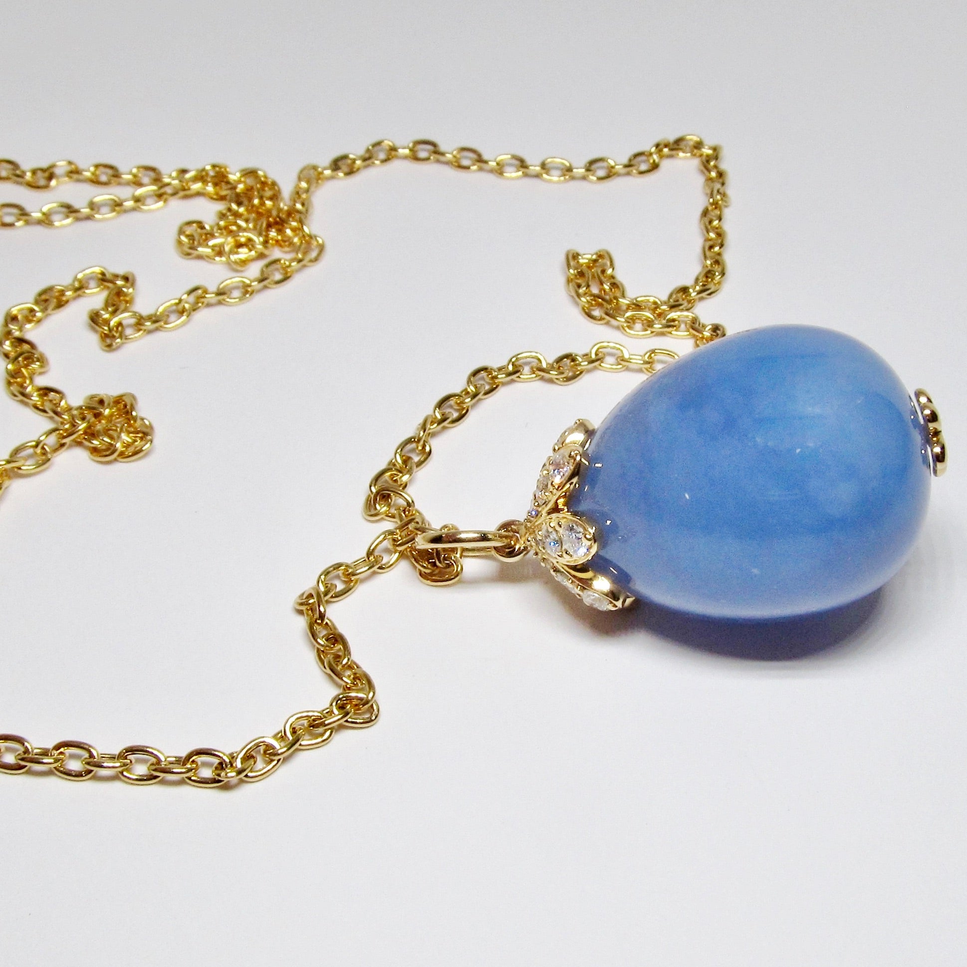 Blue Chalcedony Pendant