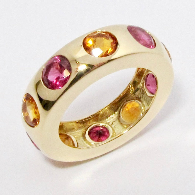 'Gossip' Face Round 5.5 mm Ruby Ring