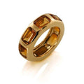 Citrine Emerald Cut Band