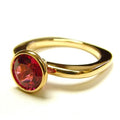 Round Rubelite Square Ring