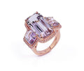 Lavender Amethyst Cushion Ring
