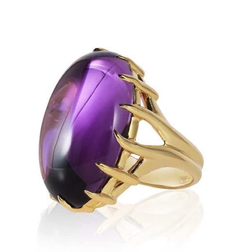 Amethyst Oval Cabochon Multi Part Ring
