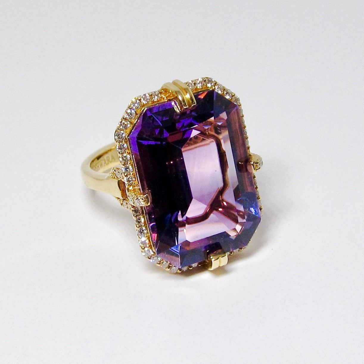 Amethyst Emerald Cut Ring
