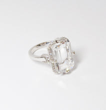 Load image into Gallery viewer, Rock Crystal Emerald Cut Ring
