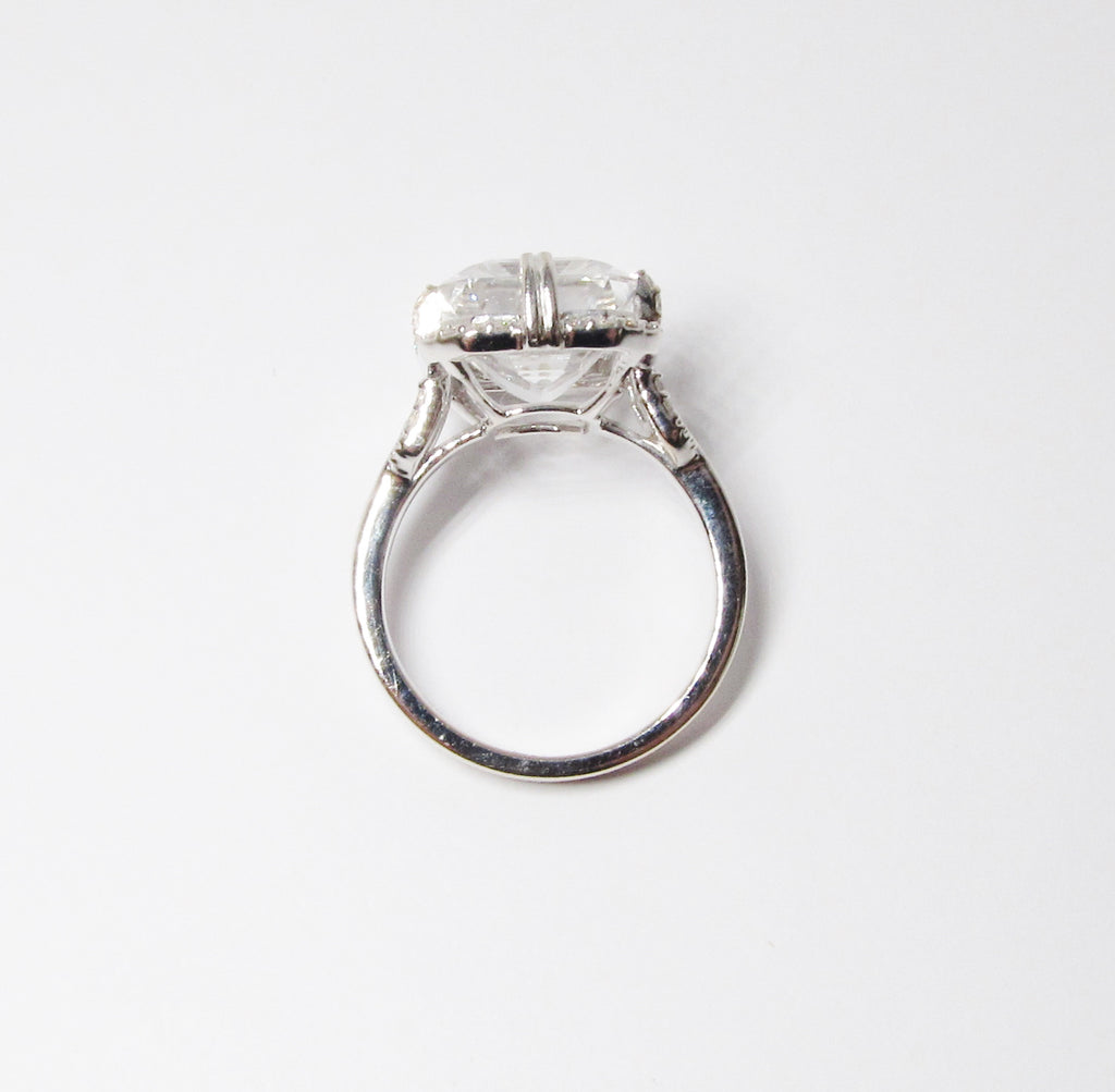 Rock Crystal Emerald Cut Ring